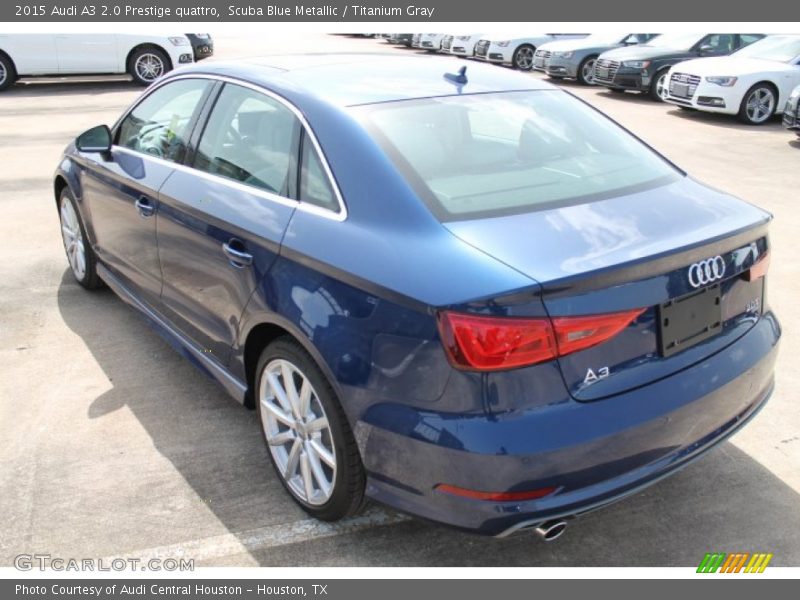 Scuba Blue Metallic / Titanium Gray 2015 Audi A3 2.0 Prestige quattro