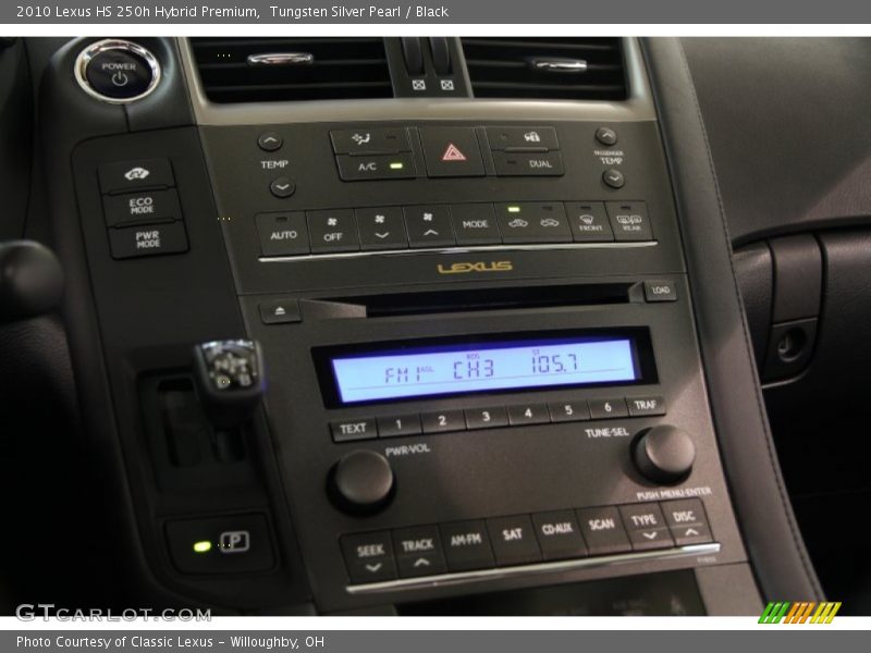Tungsten Silver Pearl / Black 2010 Lexus HS 250h Hybrid Premium
