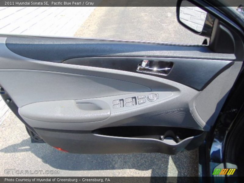 Pacific Blue Pearl / Gray 2011 Hyundai Sonata SE