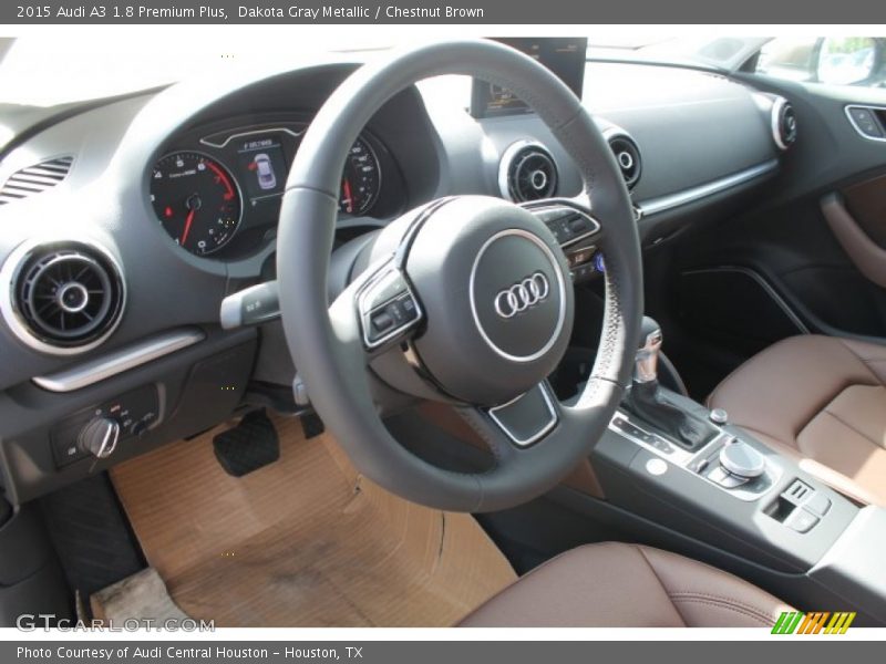 Dakota Gray Metallic / Chestnut Brown 2015 Audi A3 1.8 Premium Plus