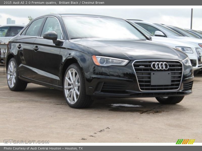 Brilliant Black / Chestnut Brown 2015 Audi A3 2.0 Premium quattro