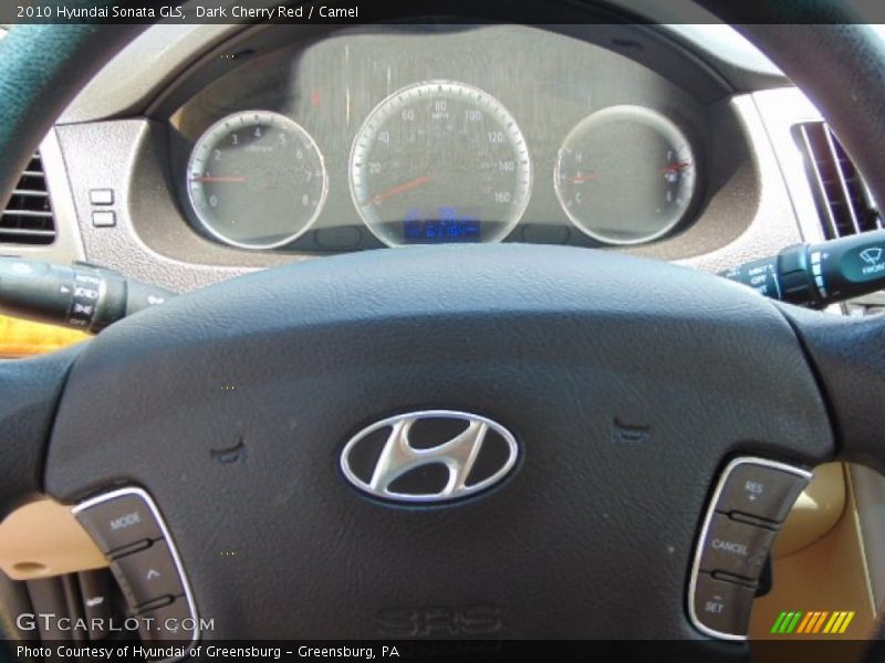 Dark Cherry Red / Camel 2010 Hyundai Sonata GLS
