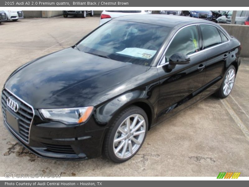 Brilliant Black / Chestnut Brown 2015 Audi A3 2.0 Premium quattro