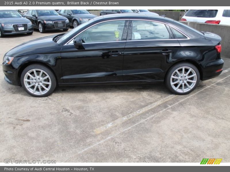 Brilliant Black / Chestnut Brown 2015 Audi A3 2.0 Premium quattro