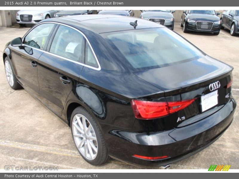 Brilliant Black / Chestnut Brown 2015 Audi A3 2.0 Premium quattro