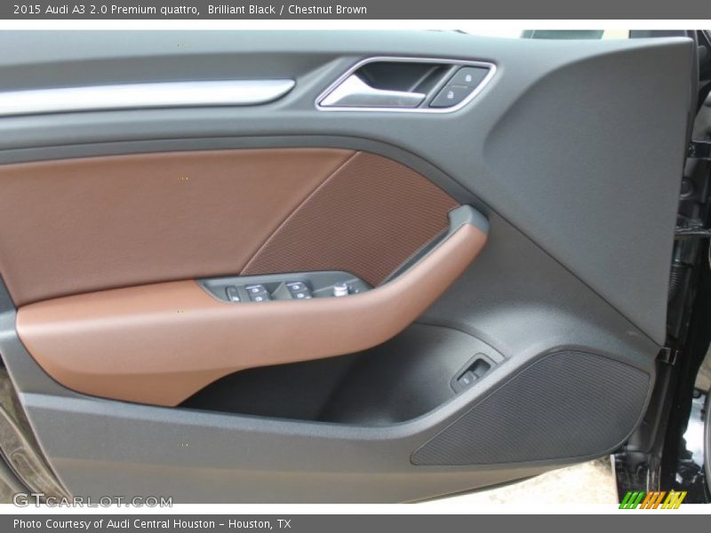 Brilliant Black / Chestnut Brown 2015 Audi A3 2.0 Premium quattro