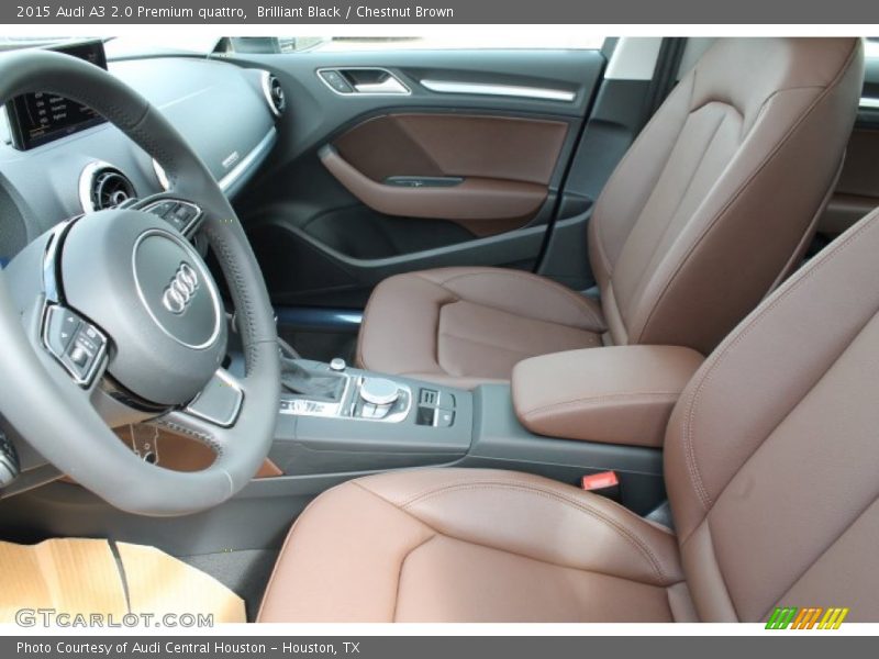 Brilliant Black / Chestnut Brown 2015 Audi A3 2.0 Premium quattro