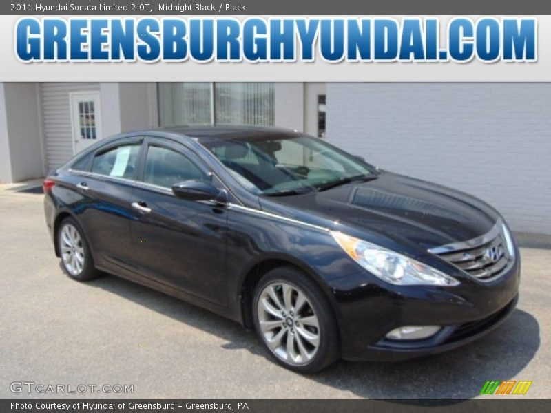 Midnight Black / Black 2011 Hyundai Sonata Limited 2.0T