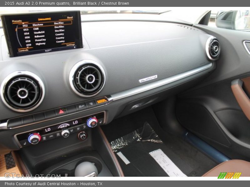 Brilliant Black / Chestnut Brown 2015 Audi A3 2.0 Premium quattro