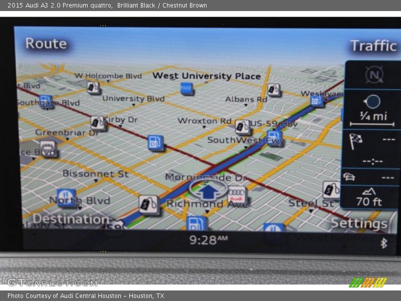 Brilliant Black / Chestnut Brown 2015 Audi A3 2.0 Premium quattro