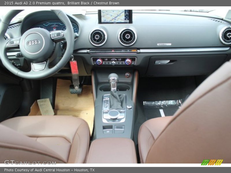 Brilliant Black / Chestnut Brown 2015 Audi A3 2.0 Premium quattro