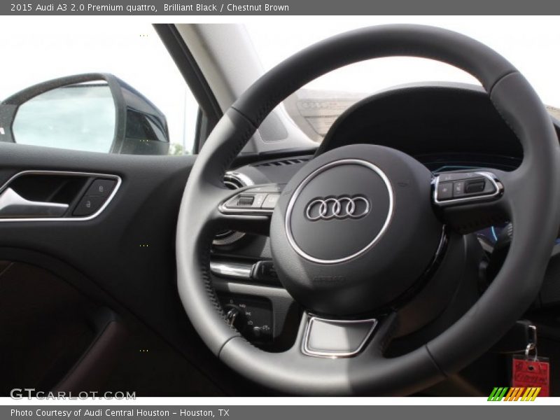 Brilliant Black / Chestnut Brown 2015 Audi A3 2.0 Premium quattro