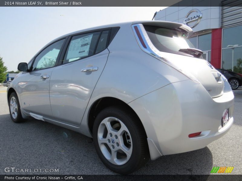 Brilliant Silver / Black 2014 Nissan LEAF SV