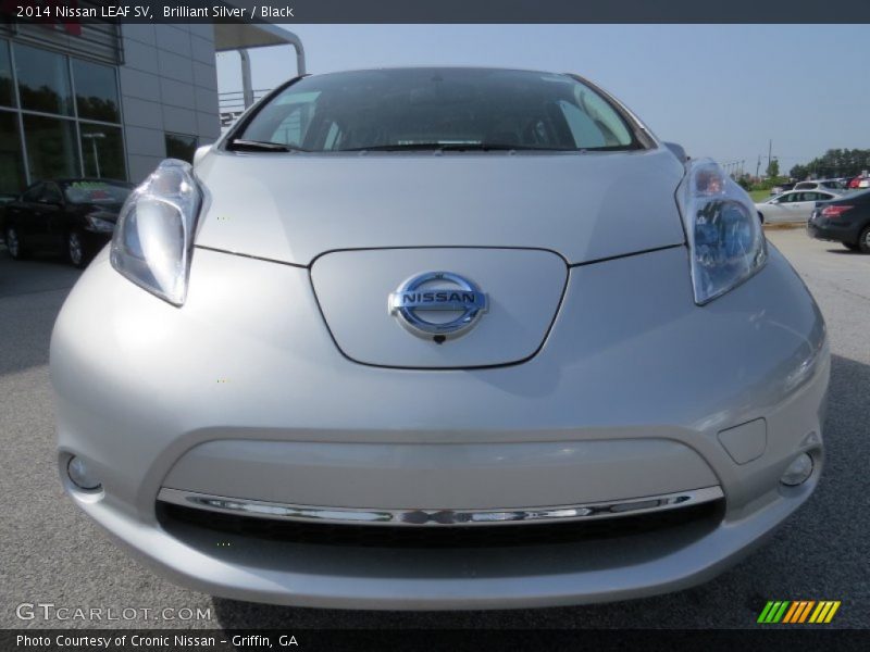 Brilliant Silver / Black 2014 Nissan LEAF SV