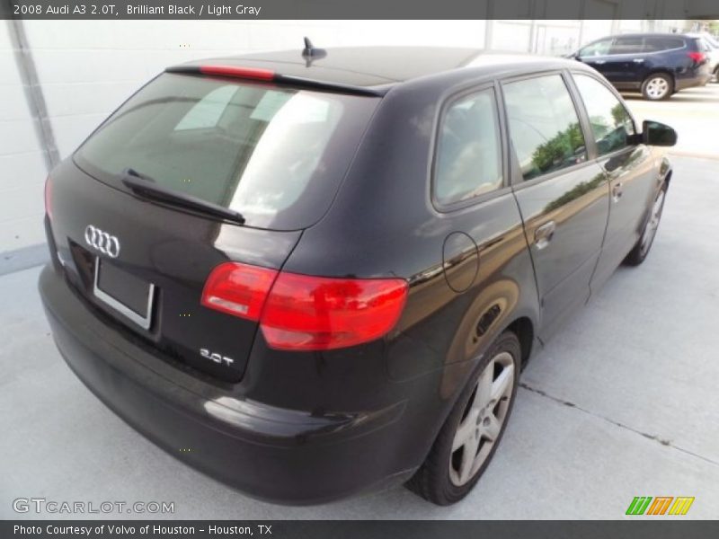 Brilliant Black / Light Gray 2008 Audi A3 2.0T