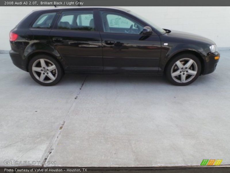Brilliant Black / Light Gray 2008 Audi A3 2.0T