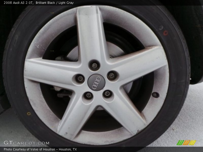 Brilliant Black / Light Gray 2008 Audi A3 2.0T
