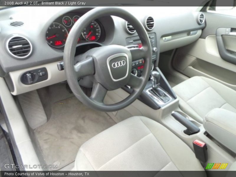 Brilliant Black / Light Gray 2008 Audi A3 2.0T