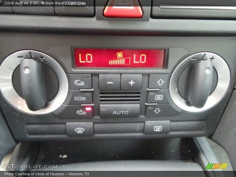 Brilliant Black / Light Gray 2008 Audi A3 2.0T