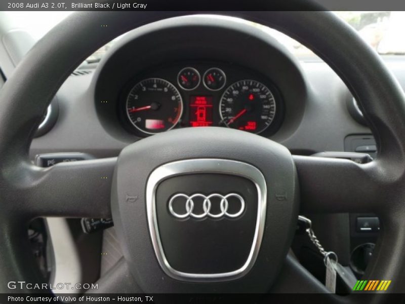 Brilliant Black / Light Gray 2008 Audi A3 2.0T
