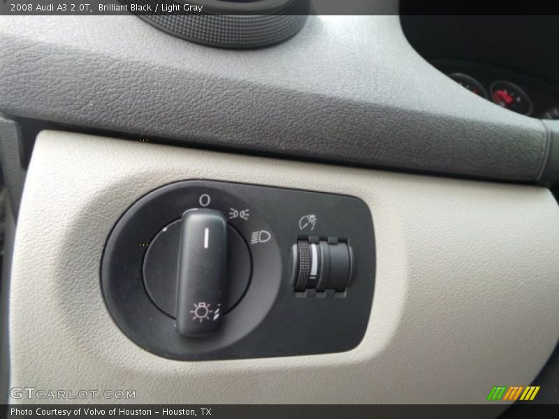 Brilliant Black / Light Gray 2008 Audi A3 2.0T