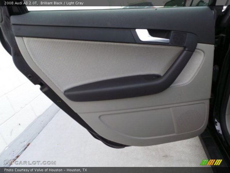 Brilliant Black / Light Gray 2008 Audi A3 2.0T