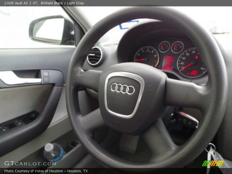 Brilliant Black / Light Gray 2008 Audi A3 2.0T
