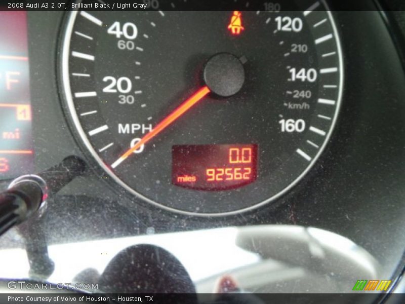 Brilliant Black / Light Gray 2008 Audi A3 2.0T