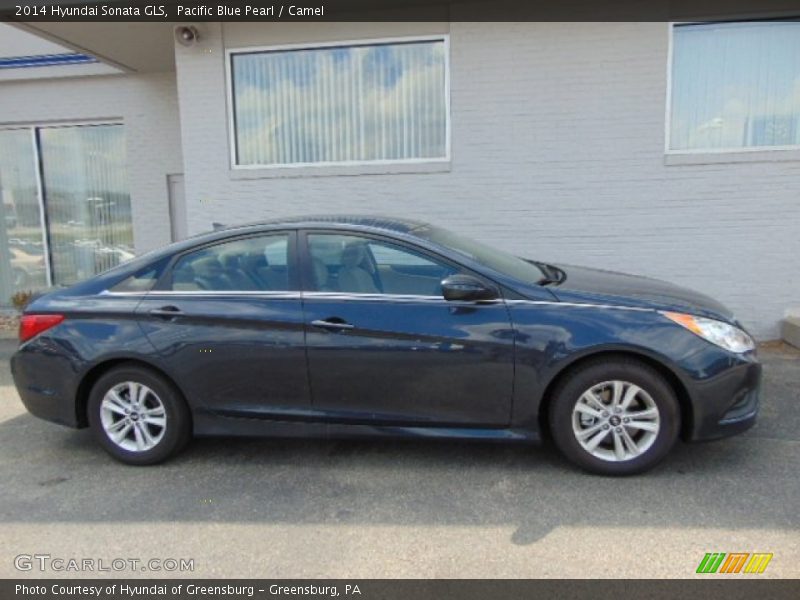 Pacific Blue Pearl / Camel 2014 Hyundai Sonata GLS