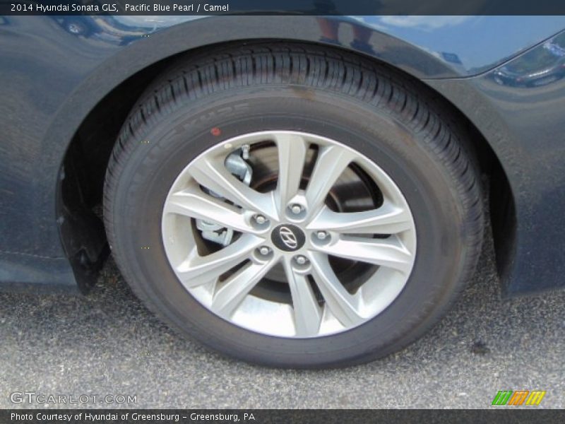Pacific Blue Pearl / Camel 2014 Hyundai Sonata GLS