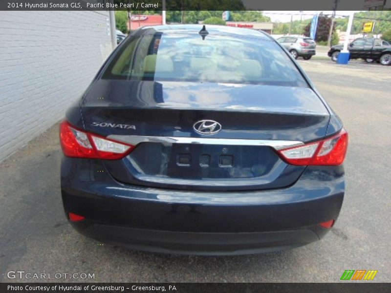 Pacific Blue Pearl / Camel 2014 Hyundai Sonata GLS