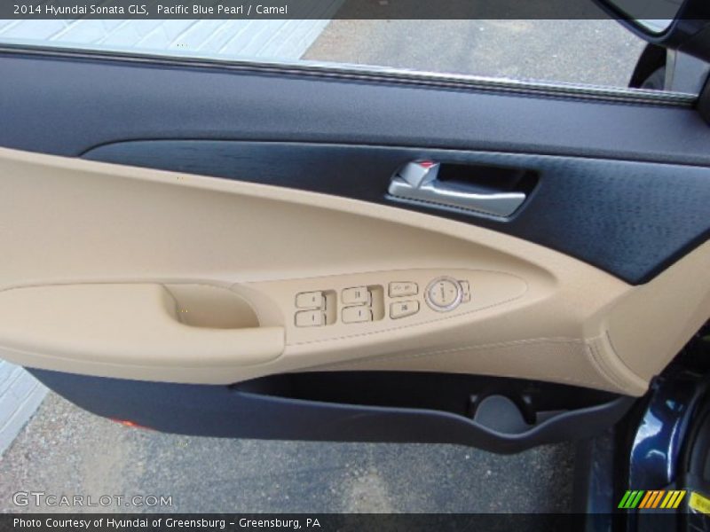Pacific Blue Pearl / Camel 2014 Hyundai Sonata GLS
