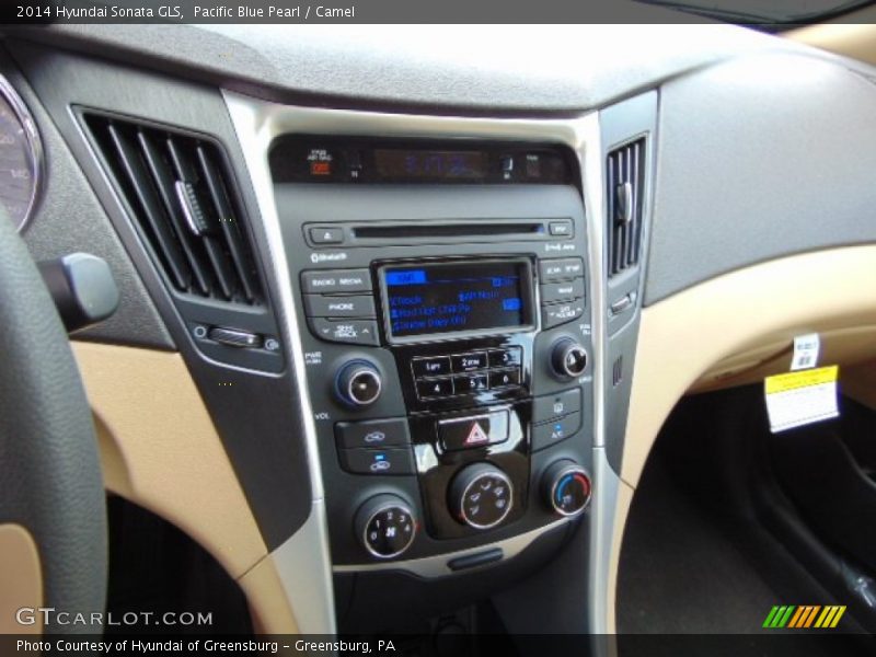 Pacific Blue Pearl / Camel 2014 Hyundai Sonata GLS