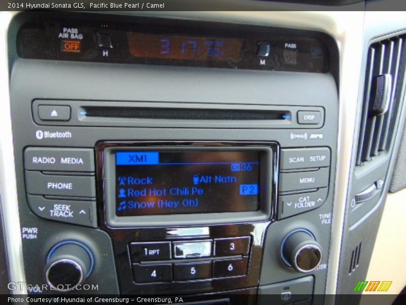 Pacific Blue Pearl / Camel 2014 Hyundai Sonata GLS