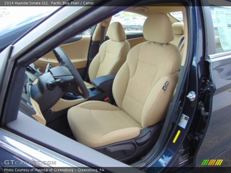 Pacific Blue Pearl / Camel 2014 Hyundai Sonata GLS