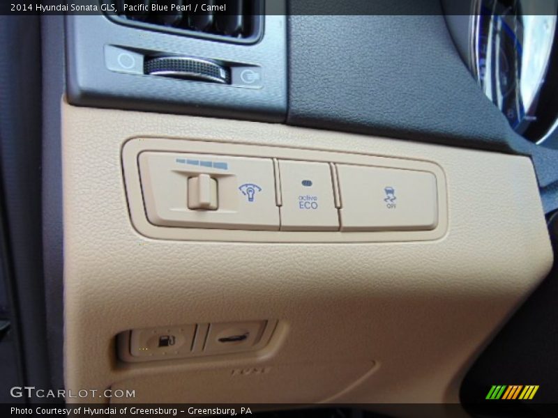 Pacific Blue Pearl / Camel 2014 Hyundai Sonata GLS
