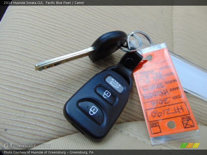 Pacific Blue Pearl / Camel 2014 Hyundai Sonata GLS