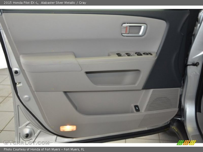 Alabaster Silver Metallic / Gray 2015 Honda Pilot EX-L