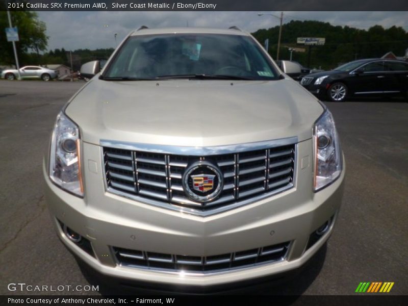 Silver Coast Metallic / Ebony/Ebony 2014 Cadillac SRX Premium AWD