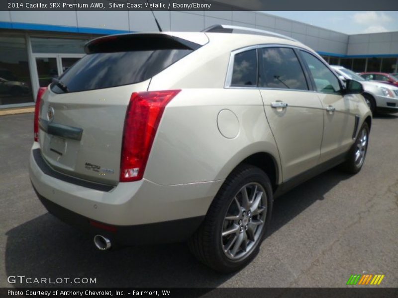 Silver Coast Metallic / Ebony/Ebony 2014 Cadillac SRX Premium AWD