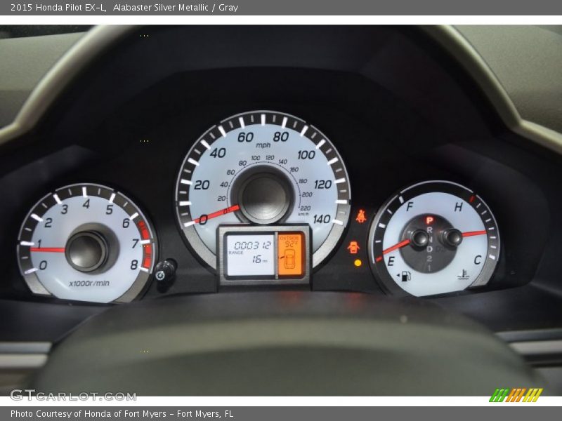 Alabaster Silver Metallic / Gray 2015 Honda Pilot EX-L