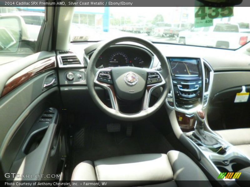 Silver Coast Metallic / Ebony/Ebony 2014 Cadillac SRX Premium AWD