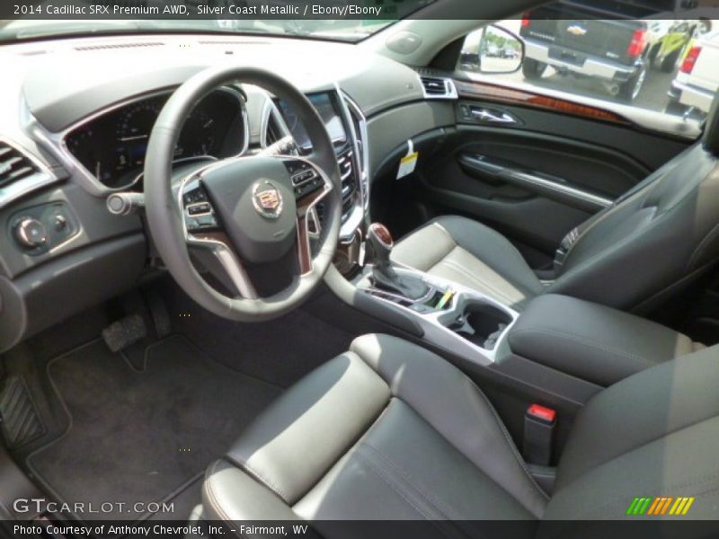 Silver Coast Metallic / Ebony/Ebony 2014 Cadillac SRX Premium AWD