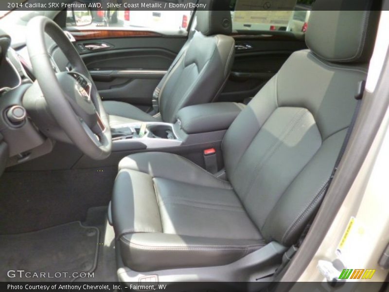Silver Coast Metallic / Ebony/Ebony 2014 Cadillac SRX Premium AWD