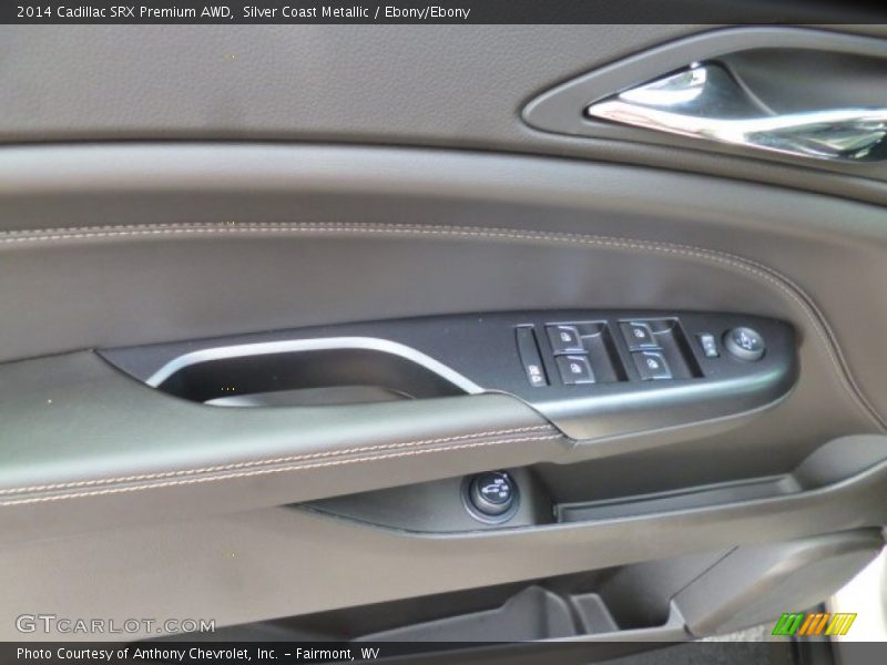 Silver Coast Metallic / Ebony/Ebony 2014 Cadillac SRX Premium AWD