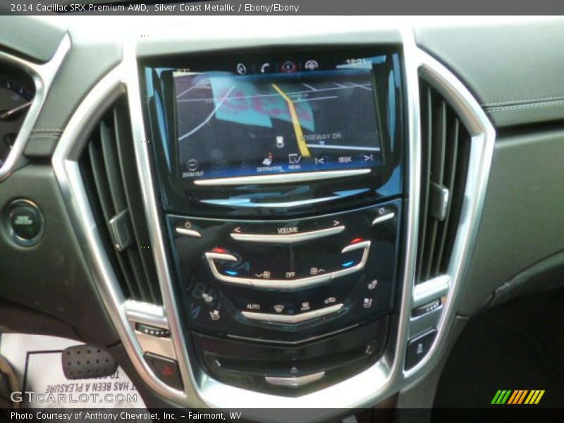Silver Coast Metallic / Ebony/Ebony 2014 Cadillac SRX Premium AWD