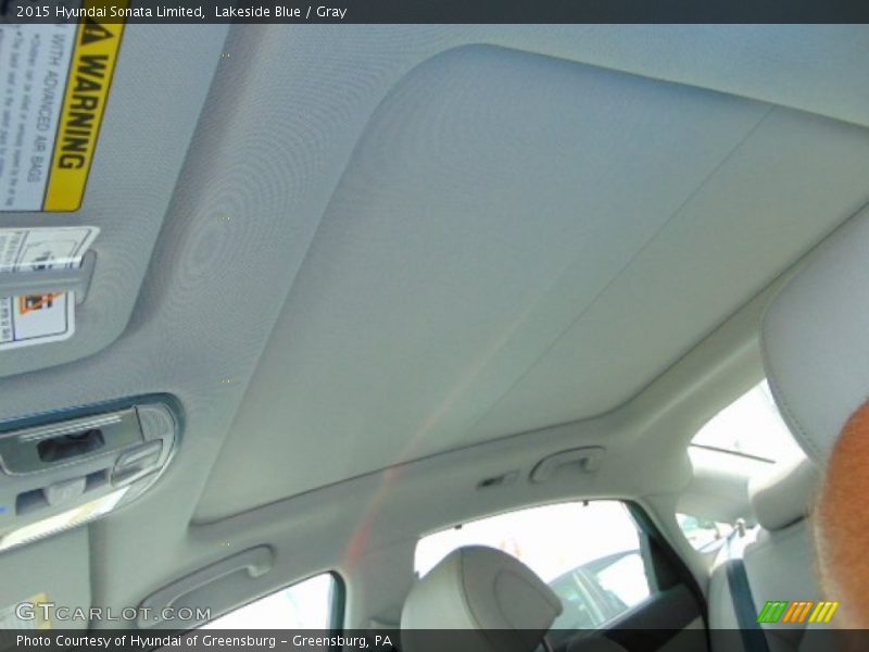 Lakeside Blue / Gray 2015 Hyundai Sonata Limited