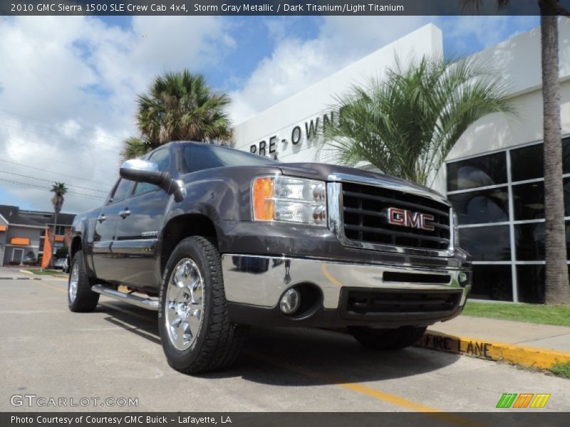 Storm Gray Metallic / Dark Titanium/Light Titanium 2010 GMC Sierra 1500 SLE Crew Cab 4x4