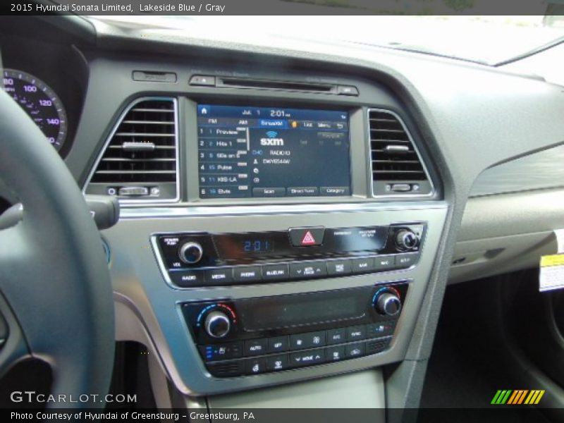 Lakeside Blue / Gray 2015 Hyundai Sonata Limited