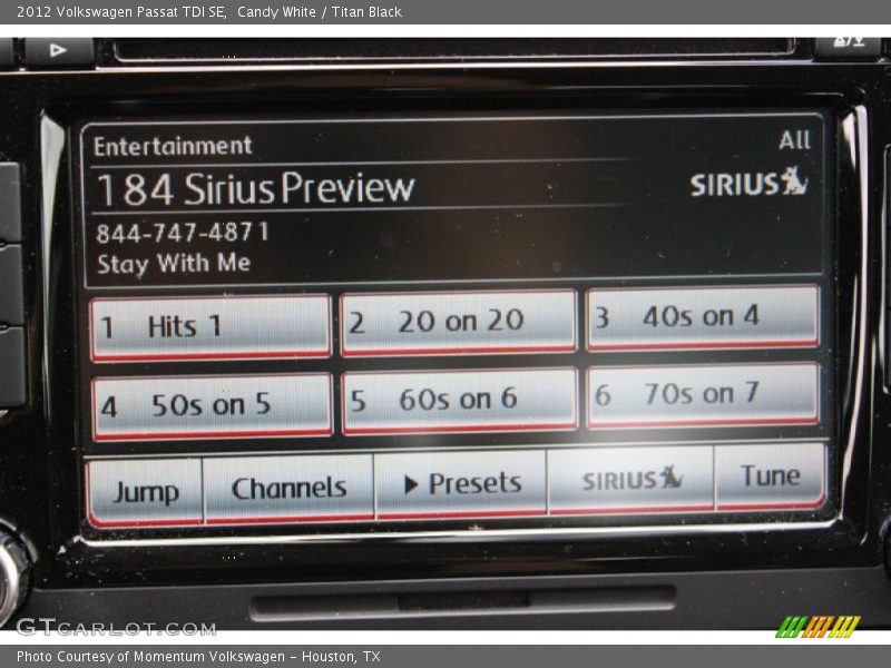 Audio System of 2012 Passat TDI SE